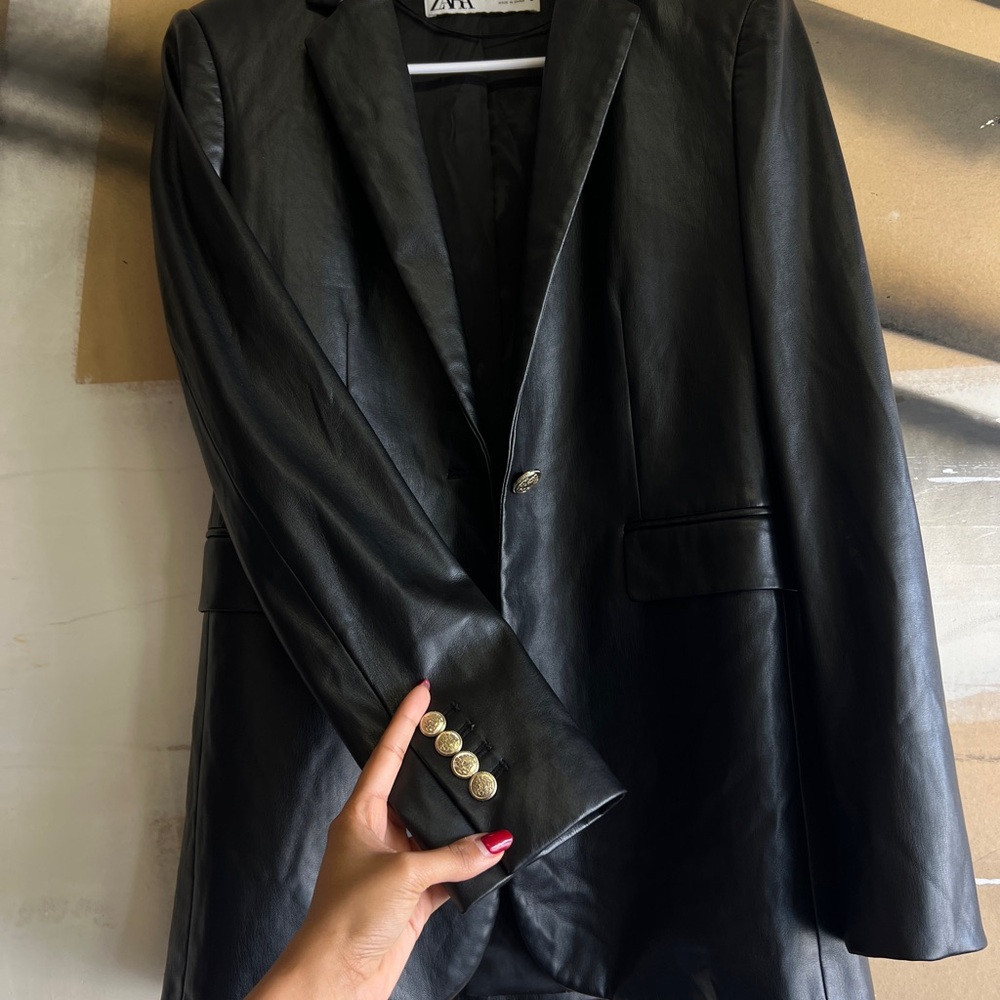 Zara Black Blazer Classic Tailored Suit Jacket - Picture 3 of 8